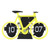 Vintage Flip Desk Clock Bike Shape Retro Mechanical Battery Powered Gear Operated Timer Reminder Table Clock for Office Home Yellow