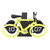 Vintage Flip Desk Clock Bike Shape Retro Mechanical Battery Powered Gear Operated Timer Reminder Table Clock for Office Home Yellow