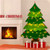 Felt Christmas Tree with LED Light String and 32Pcs Ornaments Hanging Tree Decoration for Household