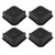 4PCS Bed Risers ABS L Shape Anti Slip Chair Leg Extra Lifts Furniture Riser Stand Blocks for Desk Cabinet Sofa Couch Tables Black 5.1cm/2in