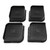 4PCS Bed Risers ABS L Shape Anti Slip Chair Leg Extra Lifts Furniture Riser Stand Blocks for Desk Cabinet Sofa Couch Tables Black 5.1cm/2in