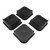 4PCS Bed Risers ABS L Shape Anti Slip Chair Leg Extra Lifts Furniture Riser Stand Blocks for Desk Cabinet Sofa Couch Tables Black 5.1cm/2in
