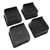 4PCS Bed Risers ABS L Shape Anti Slip Chair Leg Extra Lifts Furniture Riser Stand Blocks for Desk Cabinet Sofa Couch Tables Black 5.1cm/2in