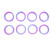 8Pcs Luggage Suitcase Wheels Cover Carry On Silicone Silent Noise Reduction Protector Type 1