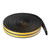 3Pcs Door Weather Stripping Soundproofing Self Adhesive D Type Seal Strip for Doors Windows Black