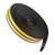 3Pcs Door Weather Stripping Soundproofing Self Adhesive D Type Seal Strip for Doors Windows Black