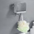Wall Mounted Soap Box Self Draining Dustproof Wall Soap Holder Tray with Lid Hooks for Bathroom Laundry Room Gray