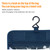 Hanging Toiletry Bag Cosmetic Bag Foldable Makeup Bag with Hook and Tote Navy Blue 24x18.5x9.5cm for Travel