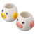 2pcs Egg Separator Ceramic Chicken Shaped Egg Yolk White Filter Kitchen Cooking Accessories Pink and Yellow
