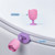 Toilet Lid Lifter Cute Tulip Durable Silicone Toilet Seat Cover Lift Handle Avoid Touching Purple