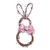 Easter Bunny Hanging Led Colored Lights Rattan Circle Easter Bunny Wreath Diy Decorative Door Hanging