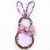 Easter Bunny Hanging Led Colored Lights Rattan Circle Easter Bunny Wreath Diy Decorative Door Hanging