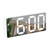 LED Digital Alarm Clock with Voice Control and Temperature Display Bedside Clock Adjustable Brightness Mirror Alarm