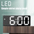 LED Digital Alarm Clock with Voice Control and Temperature Display Bedside Clock Adjustable Brightness Mirror Alarm