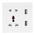 13A Multifunctional Wall Power Outlet Socket with 2 USB Port Home Improvement 110/
