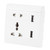 13A Multifunctional Wall Power Outlet Socket with 2 USB Port Home Improvement 110/