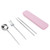 Portable Cutlery Set Stainless Steel Tableware Anti Corrosion Non Slip Anti Fading Chopsticks Spoon for Outdoor OfficeSilver
