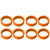 8PCS Luggage Suitcase Wheels Covers Noise Canceling Shock Absorbing Trolley Case Silicone Caster Protection Cover Orange