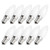 10pcs E12 LED Bulb 1.5W Warm White Lamp for Chandelier Ceiling Light Wall Lamp Home Lighting AC