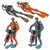 4Pcs Mini Diver Figurines Model Simulation Underwater Adventure Diver Figure Playset for Scene Layout Table Ornaments