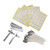 100pcs White Wax Candle Wick with Holder 100pcs Foam Double Sided Tape 10pcs Stainless Steel Candle Wick HolderYellow