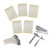 100pcs White Wax Candle Wick with Holder 100pcs Foam Double Sided Tape 10pcs Stainless Steel Candle Wick HolderYellow