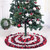 Christmas Tree Skirt Xmas Cake Tree Skirt Christmas Tree Bottom Decoration Black and Red Plaid Lace Cake Tree Skirt Ornament