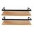 2 Pcs Floating Shelf Wall Mounted Storage Rack Simple Style Floating Storage Shelves Light Brown