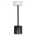 Cordless Table Lamp Touch Control Stepless Dimming 3 Light Modes 2000mAh USB Charge LED Desk Lamp for Bedroom Office Black