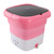 Portable Washing Machine Multifunctional Foldable Washer for Dormitory Travel Home 9L Capacity 100‑240V Pink US Plug
