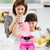 Portable Cotton Candy Machine Desktop Cotton Candy Maker 450W Candy Floss Machine with Splash Prevention Bowl Sugar Scoop 10pcs Candy Sticks for Home Use