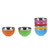 6Pcs set Color Stainless Steel Bowl Heat Insulation Salad Noodles Bowl for Home Kitchen(13cm S )