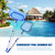 Pool Skimmer Net with Telescopic Pole Removal Leaf Rake Swimming Pool Ponds Fast Cleaning Tool with Heavy-Duty Aluminium Frames Deep Mesh Nets