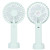 Green Parallel Wind Fan Mini USB Charging Mute Outdoor Handheld Fan with Base for Outdoor