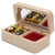 Mechanical Wooden Music Box Jewelry Ring Box Home Ornament Gifts for Birthday Valentine's Day