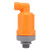 Orange Automatic Air Vent Valve High Hardness Great Flowing Rate PP Exhaust Vent Valve Top G1/2 Bottom G1 Compound Type 6632B PP
