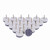 20x Furniture Table Chair Leg Floor Felt Pad Skid Glide Slide DIY Nail Protector White 24mm