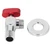 Angle Stop Valve Copper Strong Flow Sturdy Rust Proof Water Turn Shut Off Valve for Kitchen Bathroom Red