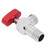 Angle Stop Valve Copper Strong Flow Sturdy Rust Proof Water Turn Shut Off Valve for Kitchen Bathroom Red