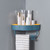 Bathroom Shower Corner Shelves Large Storage Space Multifunction Wall Mounted Adhesive Towel Rack for Kitchen Deep Blue