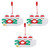 3PCS DIY Name Blessing Personalized Snowman Christmas Tree Hanging Pendant Christmas Ornament3 People