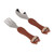 Baby Fork Cute Cartoon Shaped Spoon PP Handle Stainless Steel Tableware for Children Feeding Training Bear