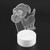 3W 4.5V USB 3D Night Light Touch Control LED Table Desk Lamp(White Base without Remote Control)