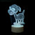 3W 4.5V USB 3D Night Light Touch Control LED Table Desk Lamp(White Base without Remote Control)