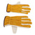 Garden Cowhide Gloves Puncture Proof Wearproof Full Finger Leather Gloves for Gardening ApricotL
