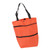 Shopping Cart Foldable Bag Large Capacity Zipper Design Oxford Cloth with Wheel for Camping Orange