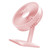 USB Desk Fan Strong Wind Low Noise 3 Speeds Portable Small Personal Fan for Home Office Use Pink