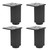 4pcs Aluminum Alloy Adjustable Feet Sofa Bed Foot Legs Support for Cupboard Cabinet Furniture Accessories100mm