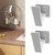1 Pair of Pot Pan Lid Holder Punch Free Wall Mount Organizer Carbon Steel Kitchen Storage Rack White