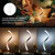 Neoglint 10W Spiral LED Table Light Dimmable 3 Lighting Colors Bedside Desk Lamp Nightstand Lamp for Bedroom Living Room Office